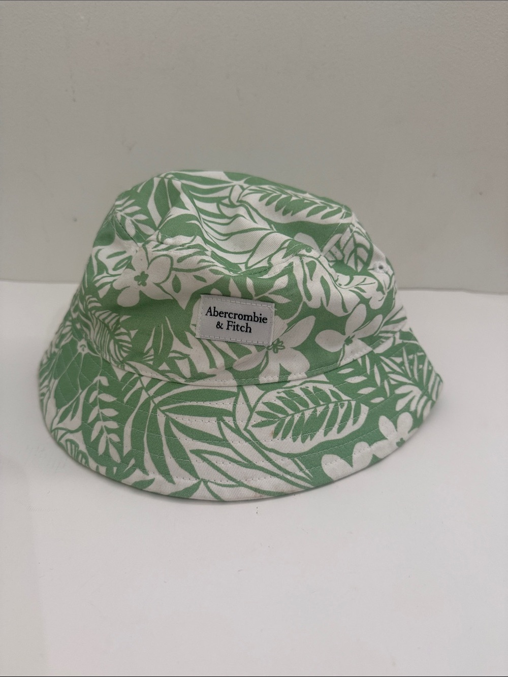 Abercrombie & Fitch Kids' Green and White Floral Bucket Hat